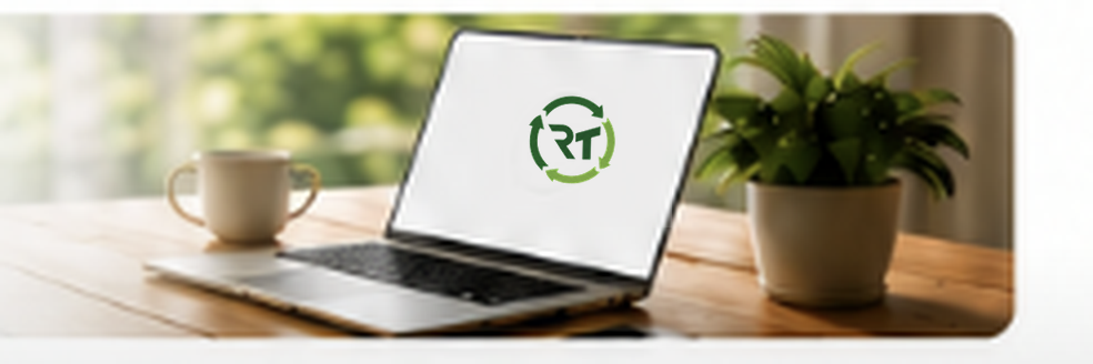 Ordinateur portable ReconditionTech sur un bureau